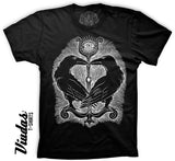 Playera negra de cuervos inspirada en Odín y el Valhalla