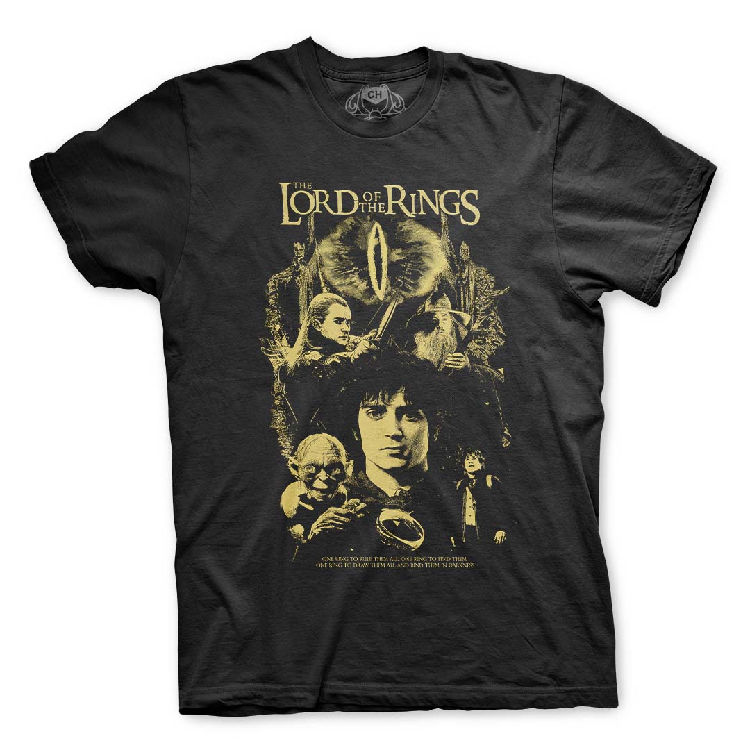 Playera negra de El Señor de los Anillos