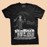 Playera negra con los niños de Edward Gorey