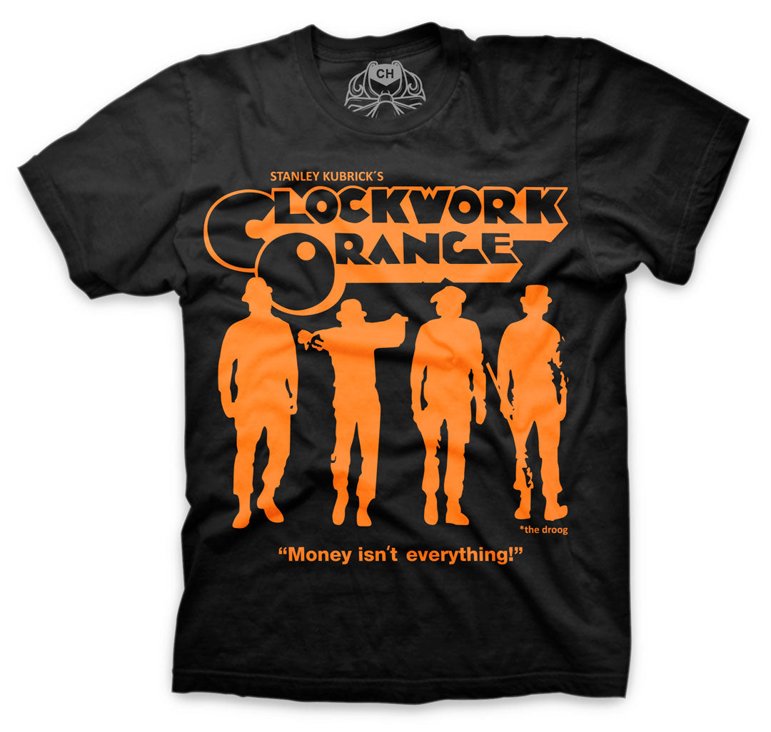 Playera negra de La naranja mecánica