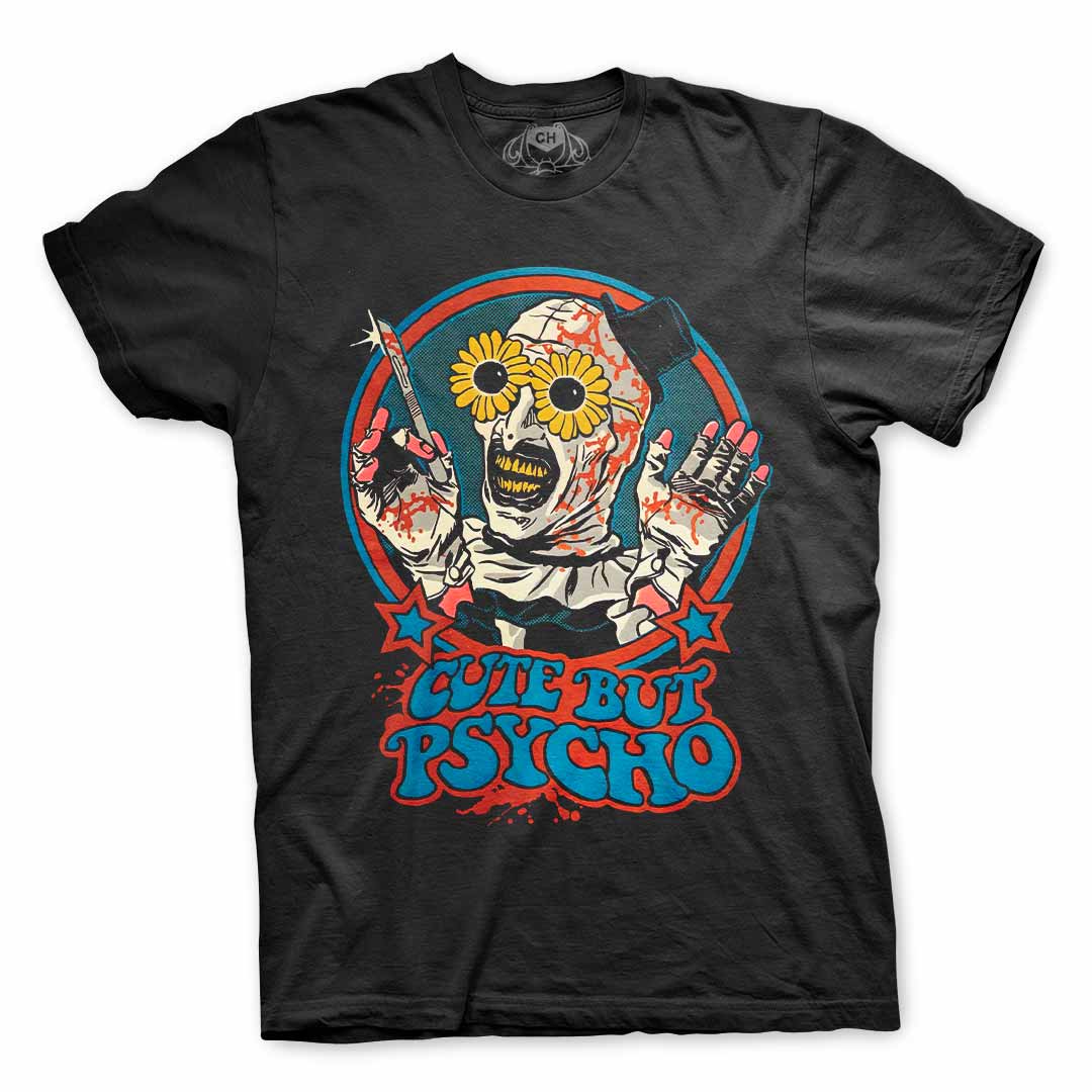 Playera negra de Art the Clown de Terrifier