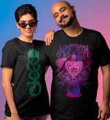 Playera negra de la Marca Tenebrosa de Harry Potter, puesta