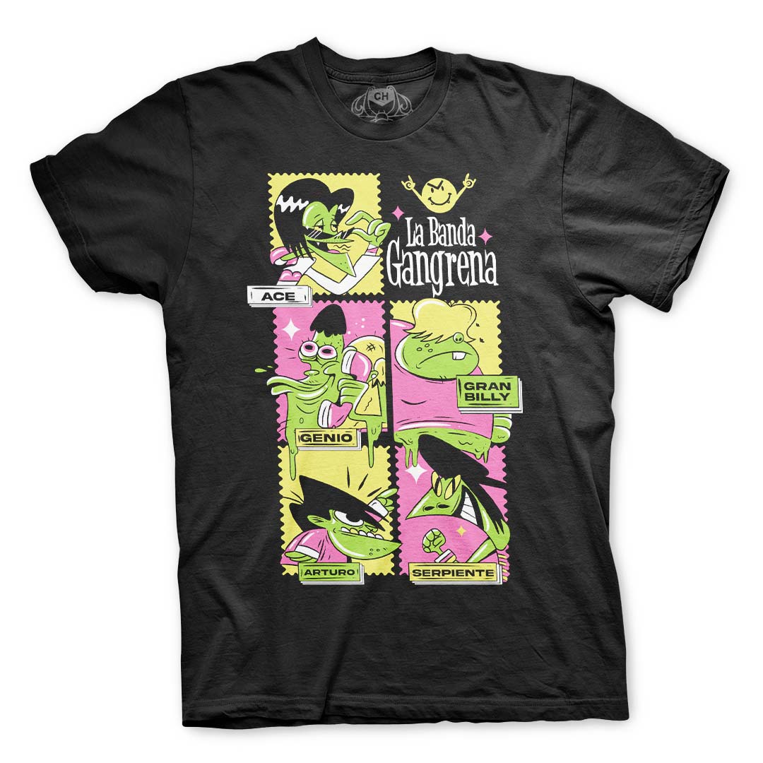 Playera negra de La Banda Gangrena