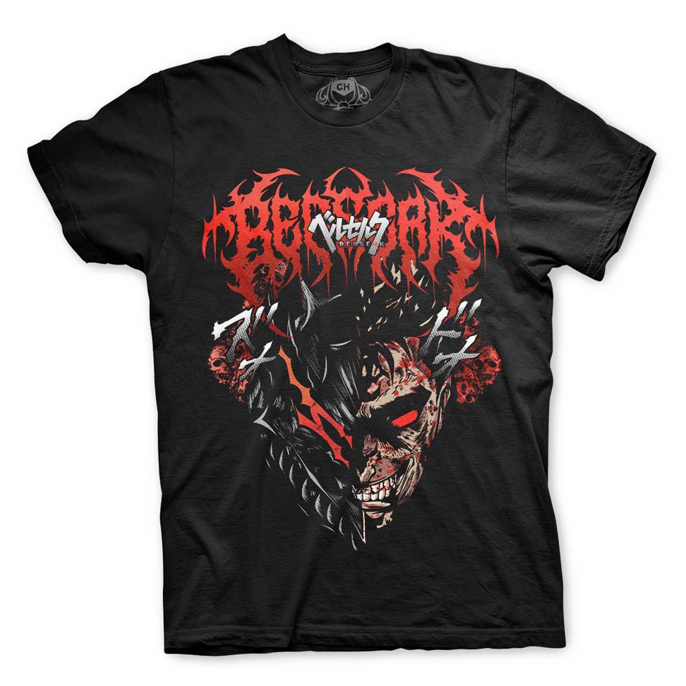 Playera negra de Guts de Berserk