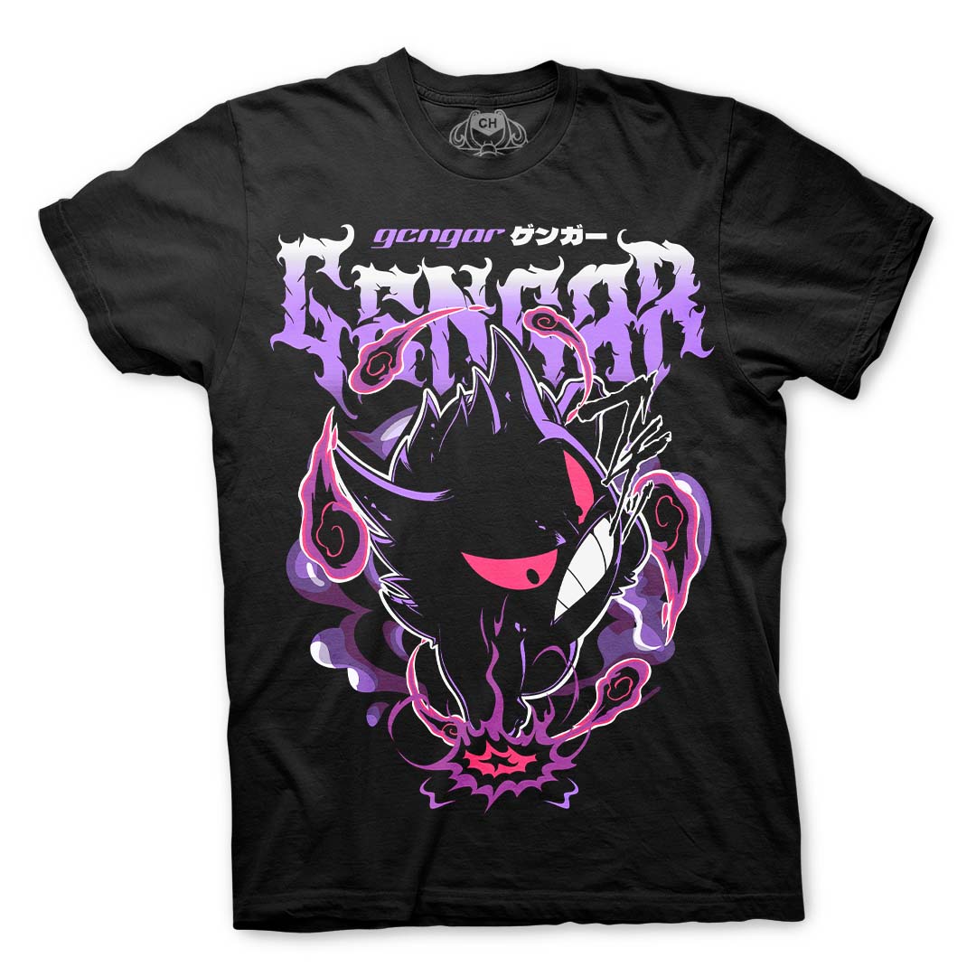 Playera negra de Gengar de Pokémon