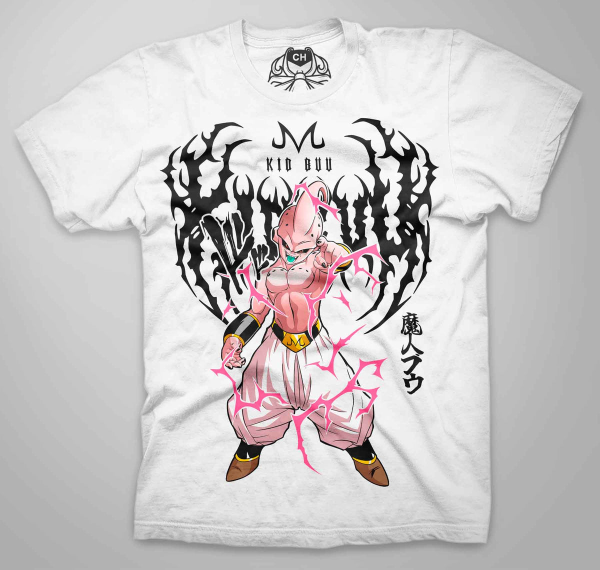 Playera blanca de Kid Buu de Dragon Ball