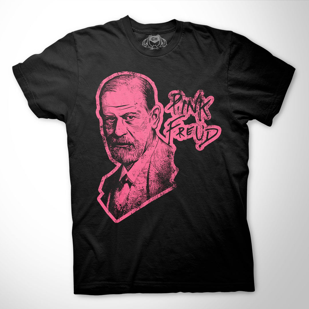 Playera negra Pink Freud con Sigmund Freud
