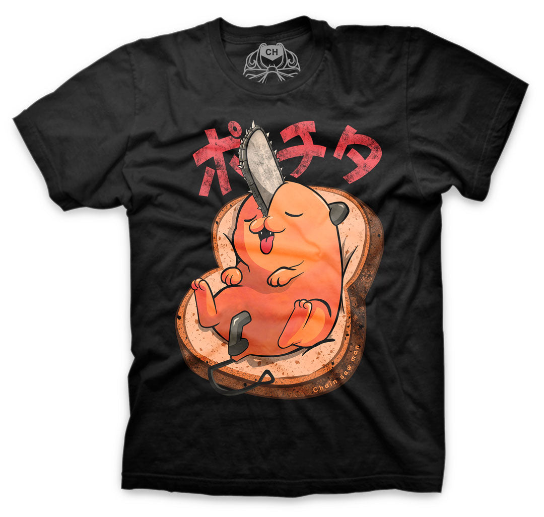 Playera negra de Pochita de Chainsaw Man