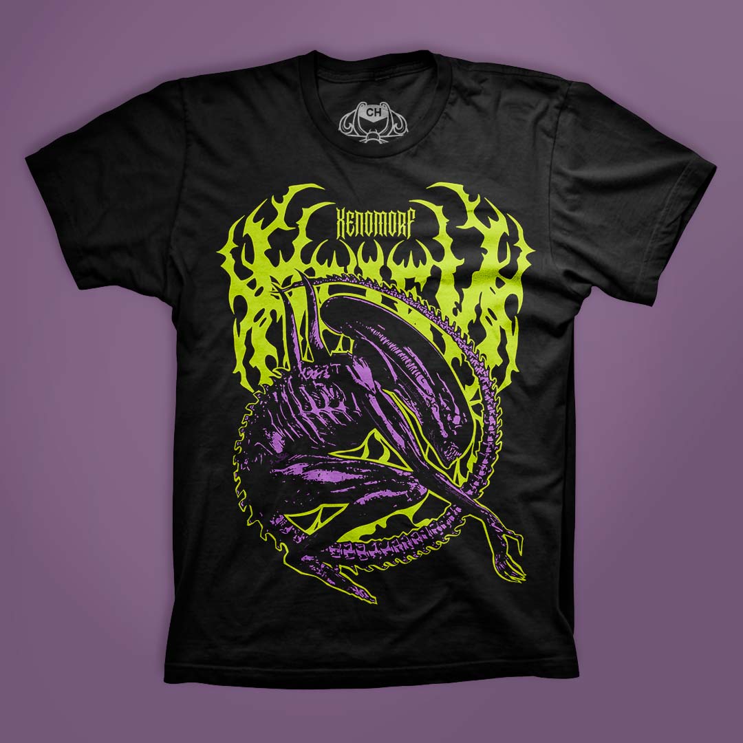 Playera negra del Xenomorfo de Alien
