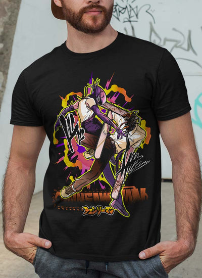 Playera de Chainsaw Man puesta