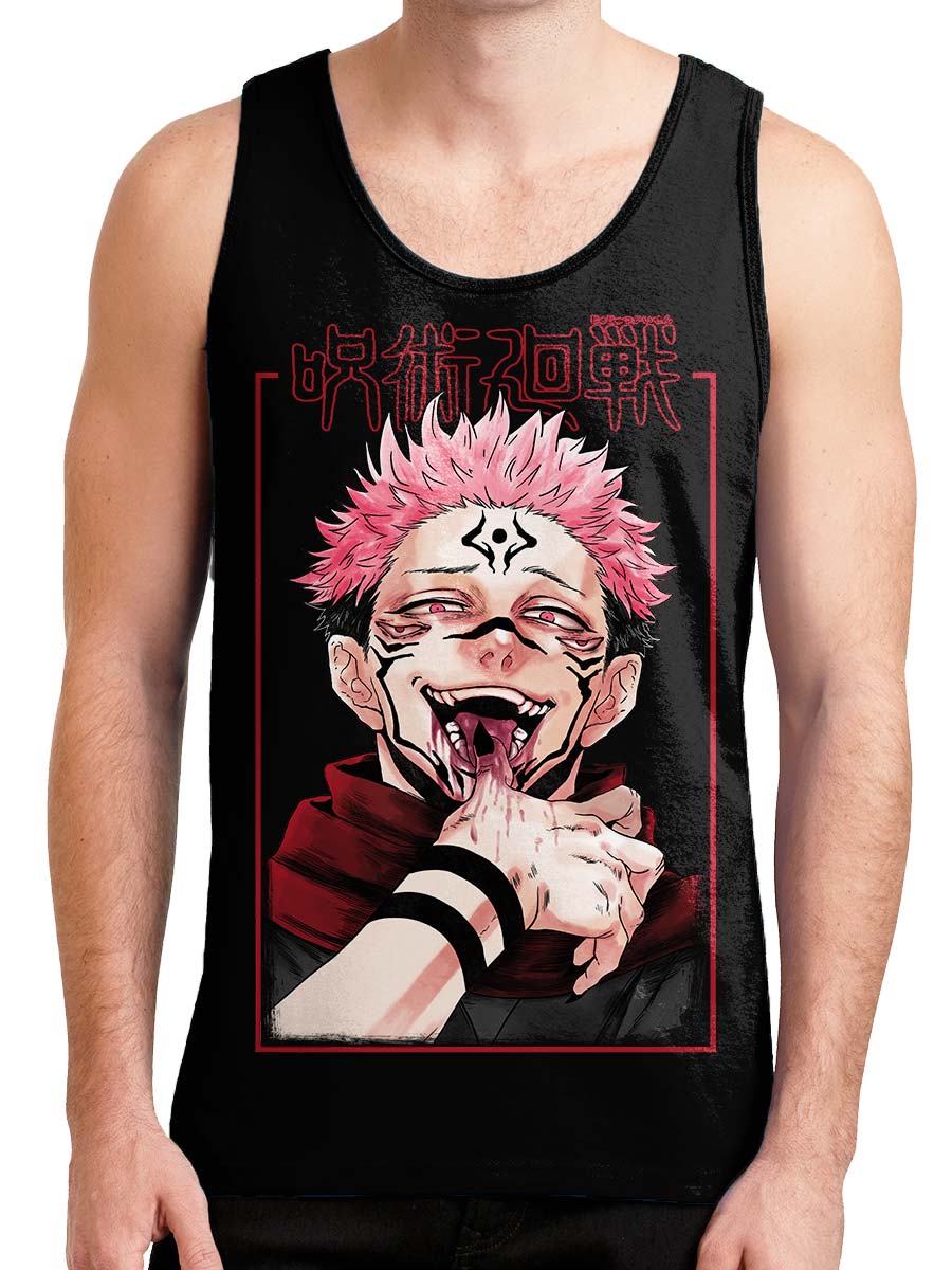 Tank top negro de Ryomen Sukuna de Jujutsu Kaisen
