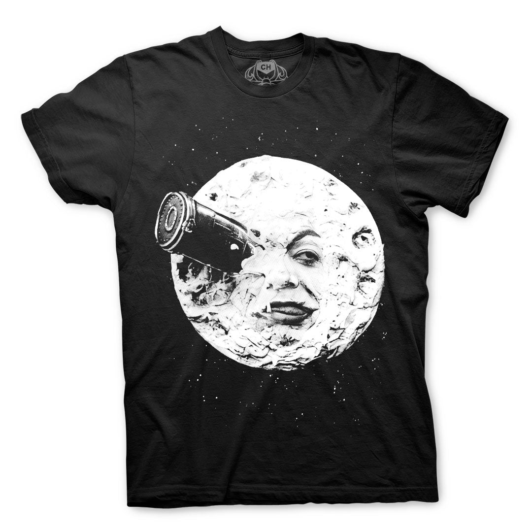 Playera negra de Viaje a la Luna, de Georges Méliès