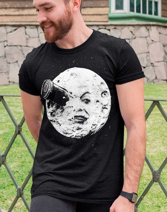 Playera negra de Viaje a la Luna, de Georges Méliès