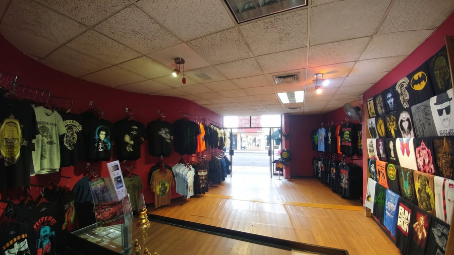 La tienda roja de Playeras Viudas