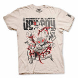 Playera color arena de Joy Boy, Luffy en Gear 5 de One Piece